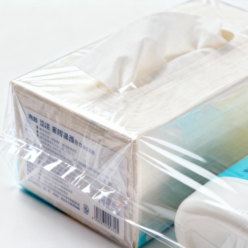 Emballage de produits de nettoyage, film rétractable PE transparent