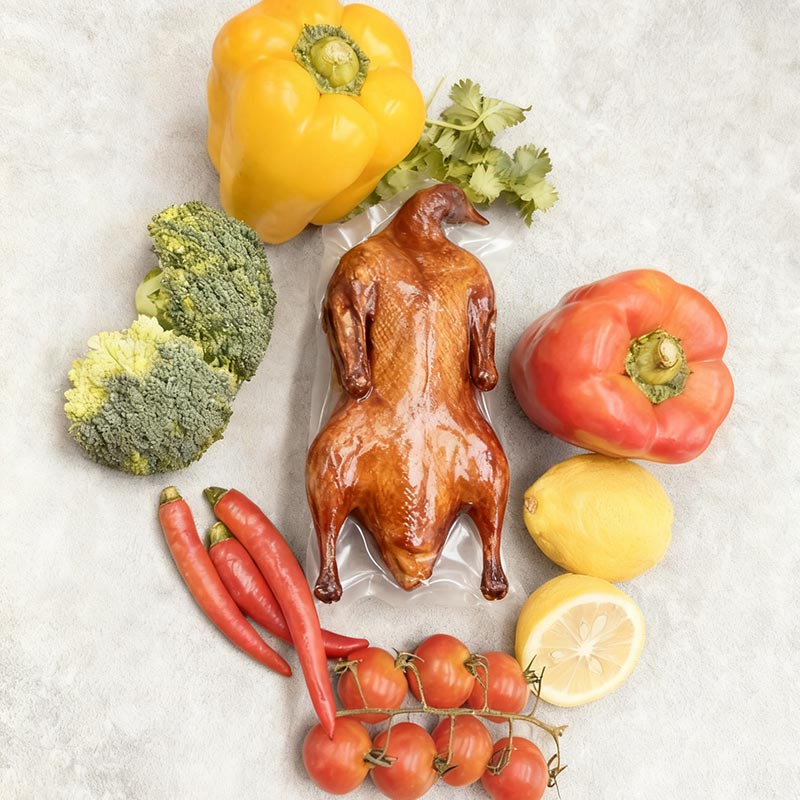 Sac rétractable sous vide PVDC pour emballage alimentaire prêt à manger