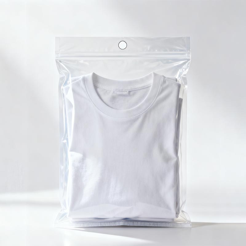 Sac en plastique poly transparent pour vêtement
